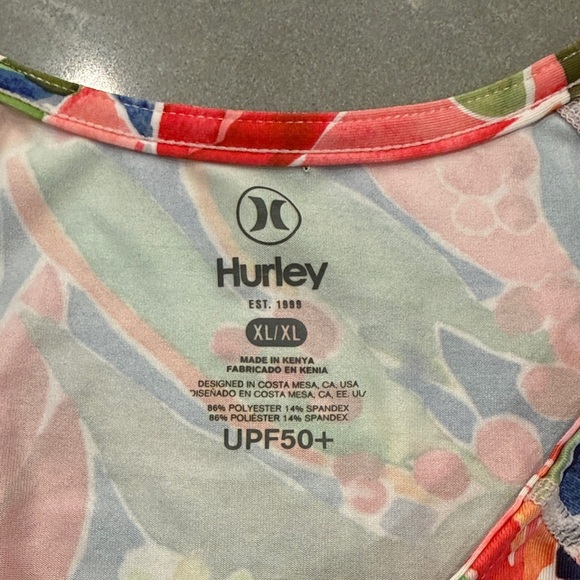 Hurley Vibrant Floral Long Sleeve Top SPF 50 - Picture 2 of 4